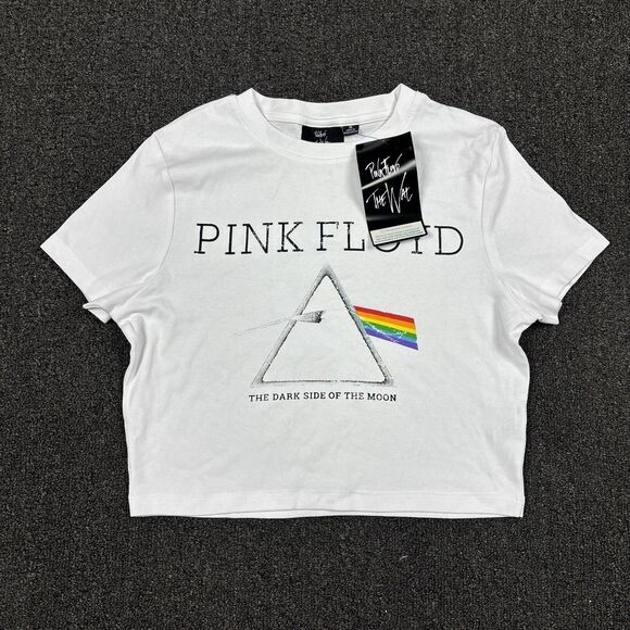 Pink Floyd Tops - NEW Pink Floyd Shirt Womens Short Sleeve The Dark Side Moon Crop Size Medium
